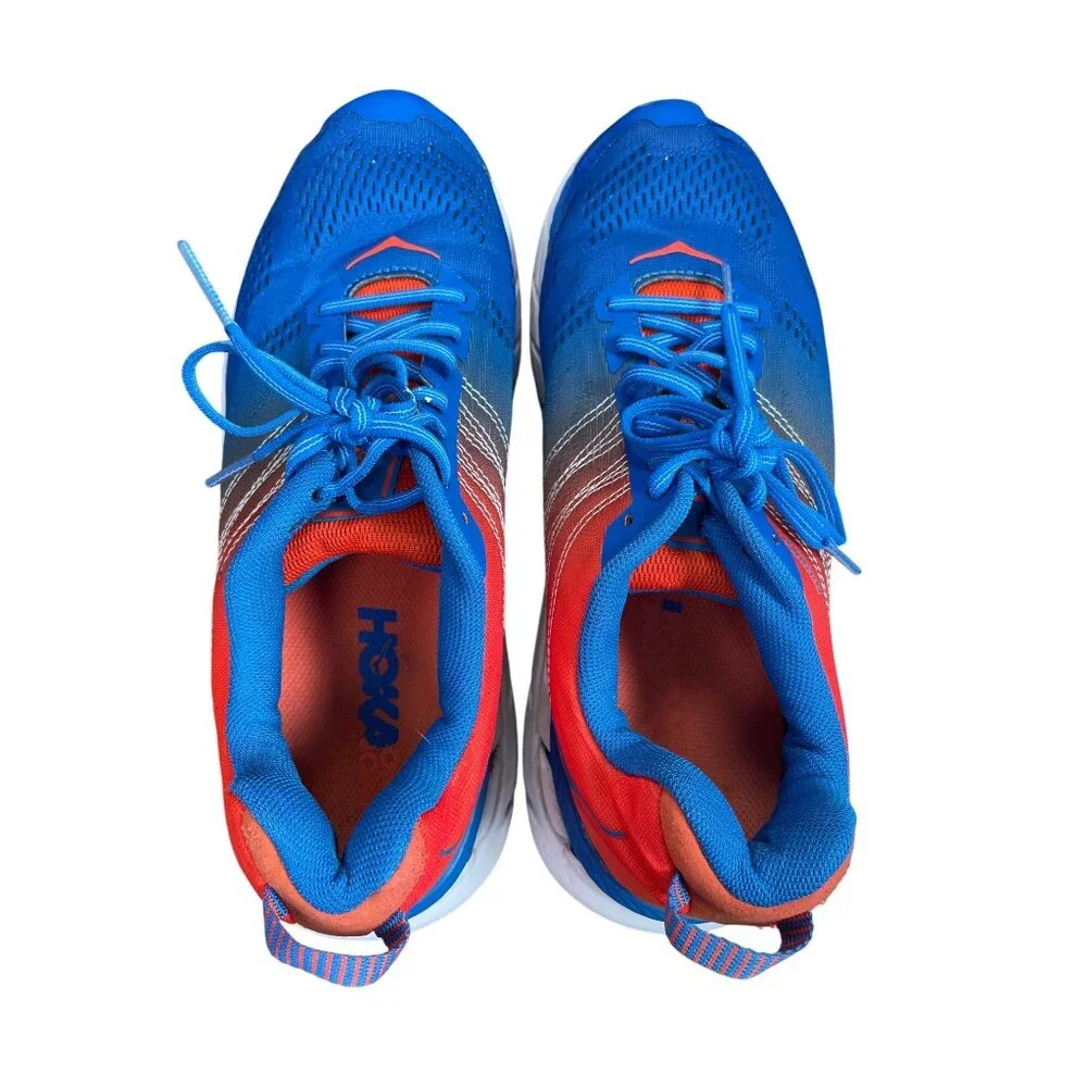 Hoka Clifton 6 Mens Blue Orange Mens Running Sneakers Size 9.5 SKU 9460 - Picture 13 of 16